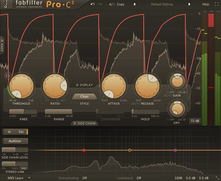 Sidechain kick→bus compression